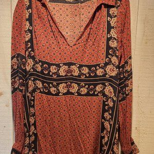 Free People Border Scarf Print Tunic Free People